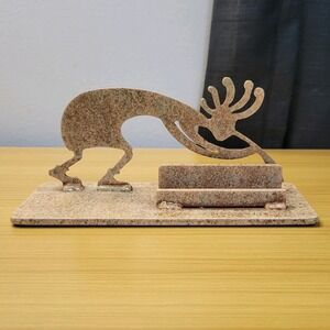Native‎ American Business Card Holder Metal Art Display Kokopelli